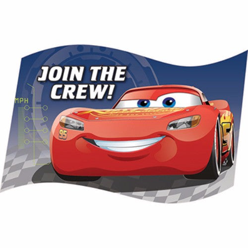 Cars 3 Invitations Join The Crew - Pack of 8