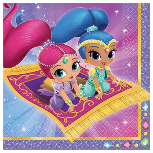 Elegant Shimmer & Shine Luncheon Napkins, 33cm, 2-ply, pack of 16, perfect for celebrations and stylish table settings.