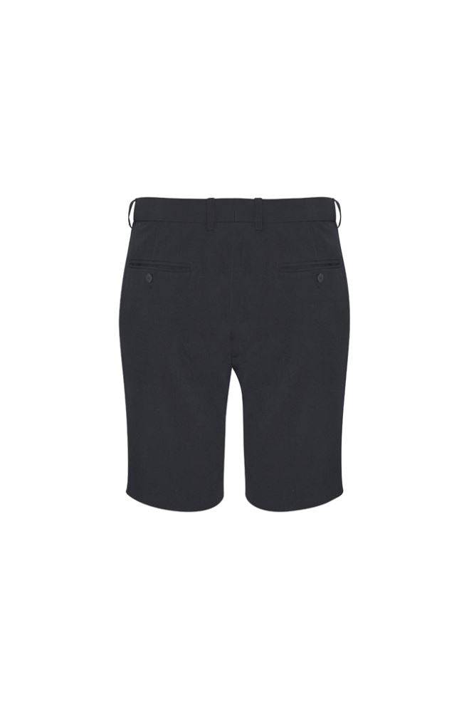 Men's charcoal shorts with adjustable waist, made from a soft, durable fabric blend, ideal for professionals and active wear.