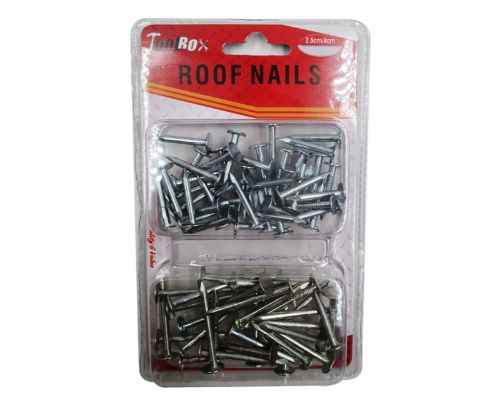 Durable 165g roof nails in 6 packs, made from galvanized steel for rust resistance, ideal for roofing projects.