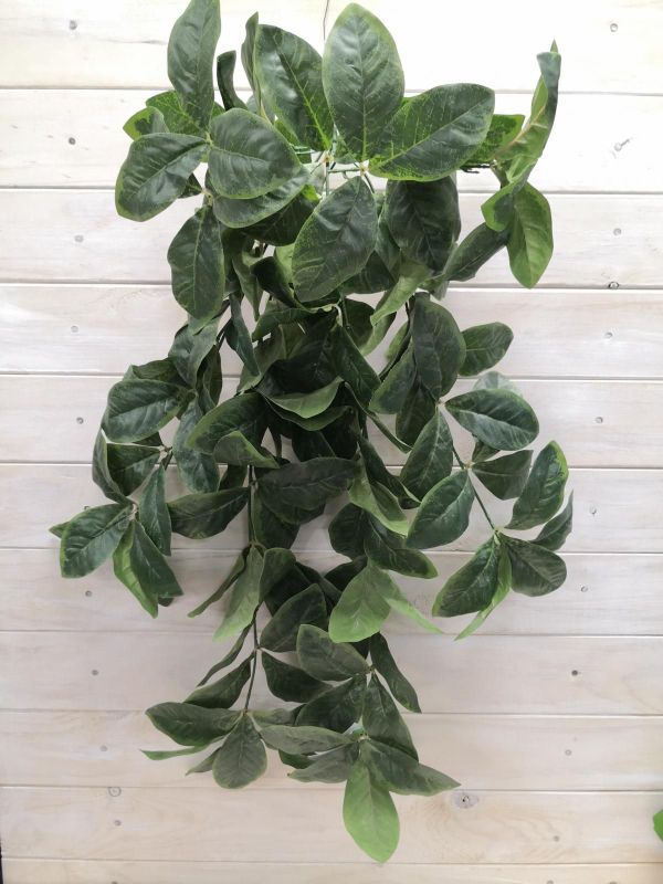 Luxurious 80cm artificial hanging magnolia leaf bush with rich greens, perfect for elegant decor in any room.