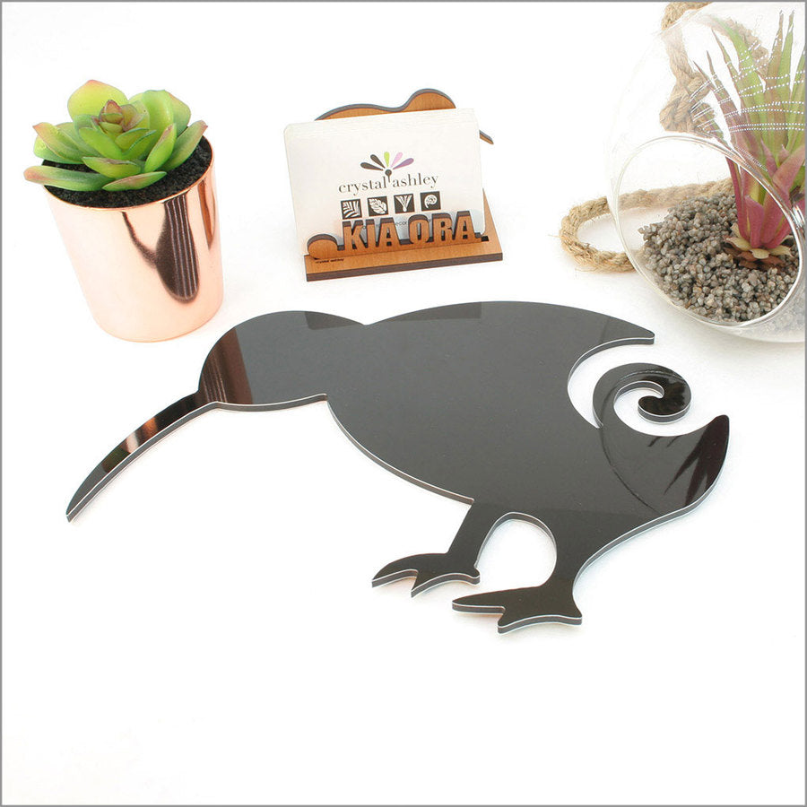 Koru Kiwi Wall Art in vibrant finishes, showcasing New Zealand culture, made from durable, lightweight Aluminium Composite Material.