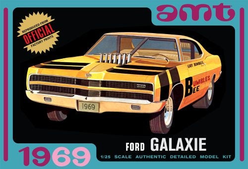 1/25 scale model kit of a '69 Ford Galaxie Hardtop, featuring customizable options and authentic details for classic car enthusiasts.