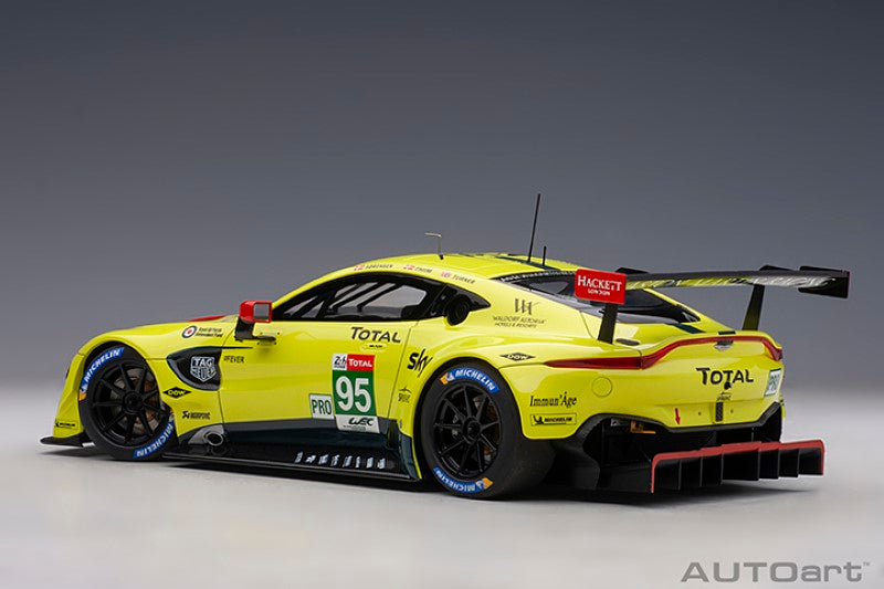 Detailed 1/18 diecast model of the '18 Aston Martin Vantage GTE LM #96, showcasing authentic design from the 2018 Le Mans race.