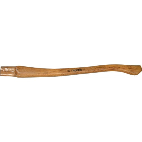Axe handle made of durable hickory, 36" length, designed for full-size axes up to 4.5 lbs, ensuring strength and shock absorption.