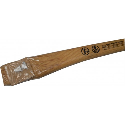 Axe Handle Hickory 75cm Full Eye G.H., durable American hickory replacement for full-size axes, designed for strength and shock absorption.