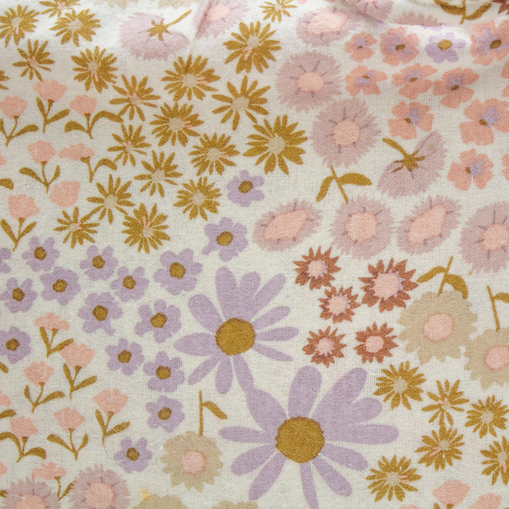 Cozy Queen Sheet Set in Millie Flannelette with contemporary floral design, soft 100% cotton for warmth and comfort.