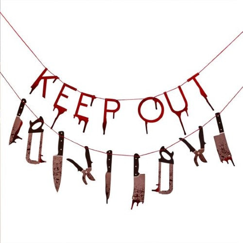 Bad Blood Keep Out Bunting Banner