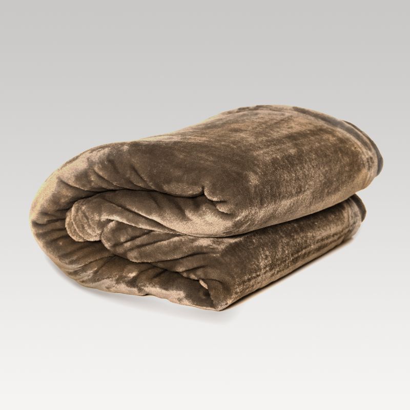 Dreamticket Coral Fleece Blanket Walnut - Cot Size