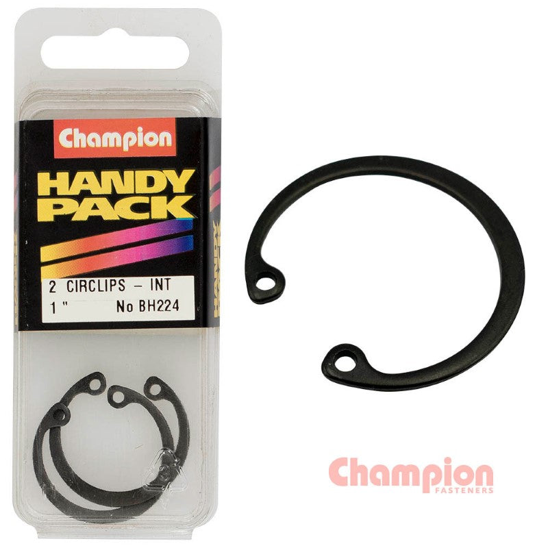 Champion Circlips Internal Shaft 1in (Rtw25) - durable internal circlips for secure mechanical assemblies, pack of 2.