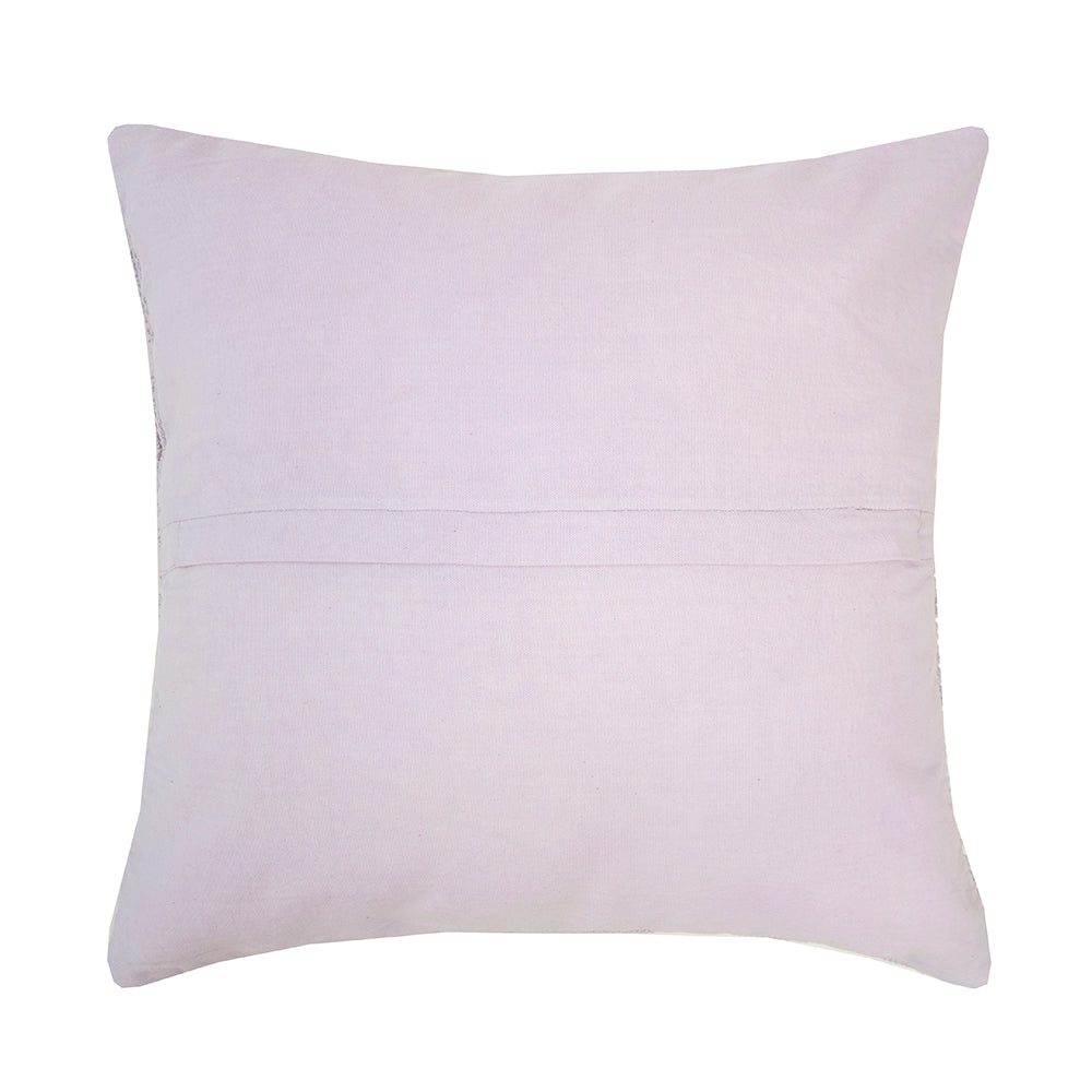 Christos Square Cushion in soft lilac with a chic check pattern, perfect for modern decor and added comfort.
