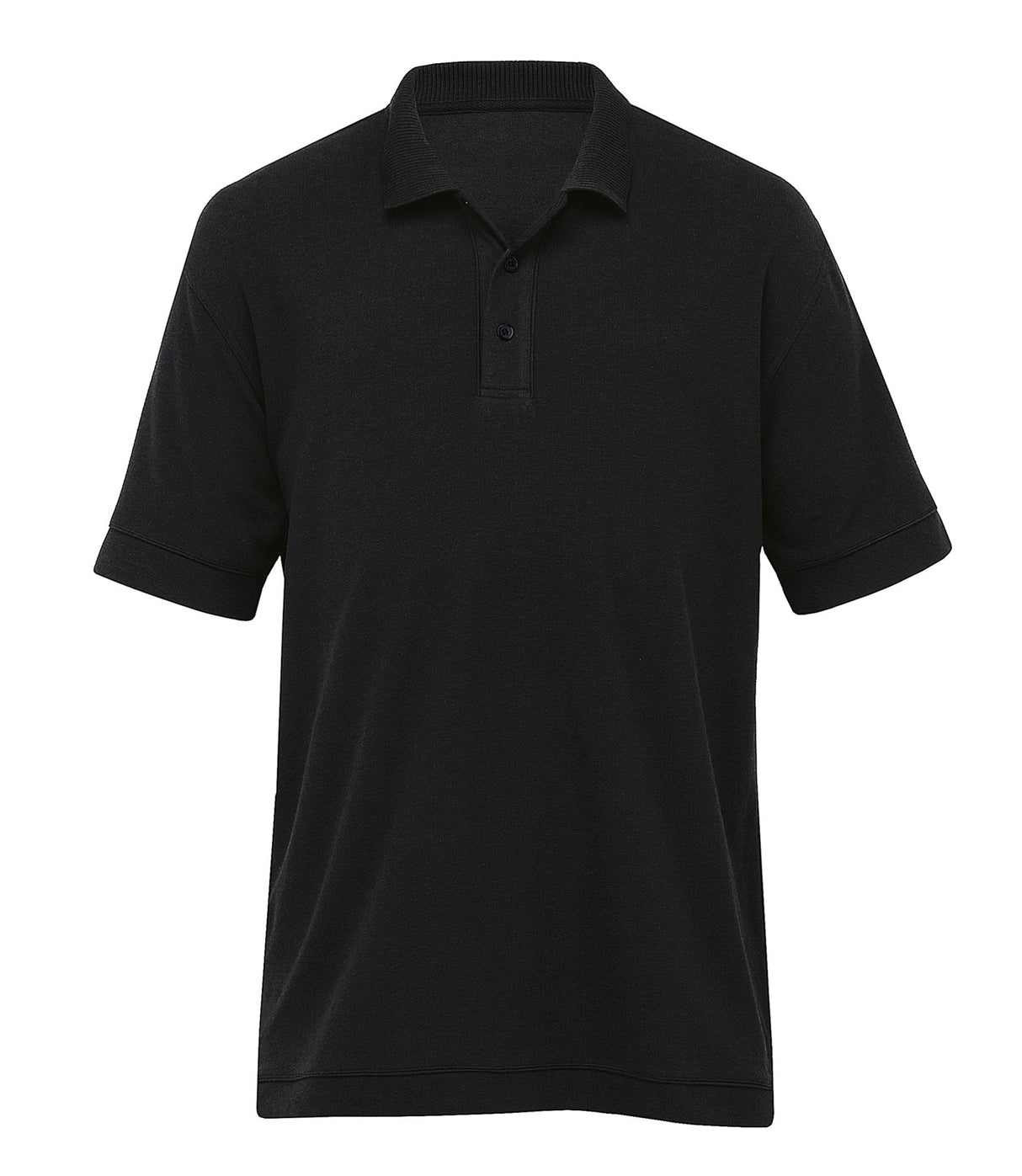 Men's Manhattan Polo in 100% cotton waffle, featuring a knit collar, buttoned placket, and side splits for comfort and style.