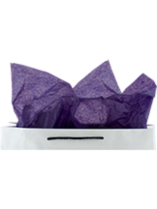 Vibrant purple tissue paper pack of 480 sheets, ideal for gift wrapping and cushioning fragile items, measuring 500mm x 760mm.