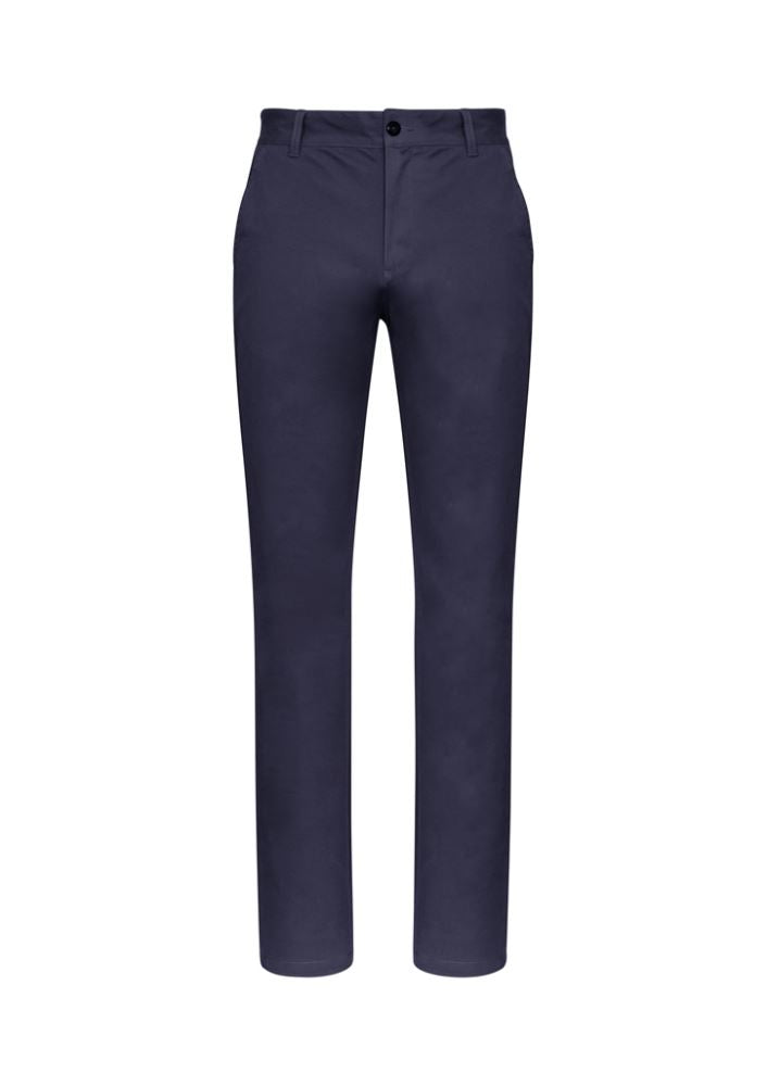 Men's Lawson Chino Pant in navy, featuring a mid-rise fit, tapered leg, and practical pockets for style and comfort.
