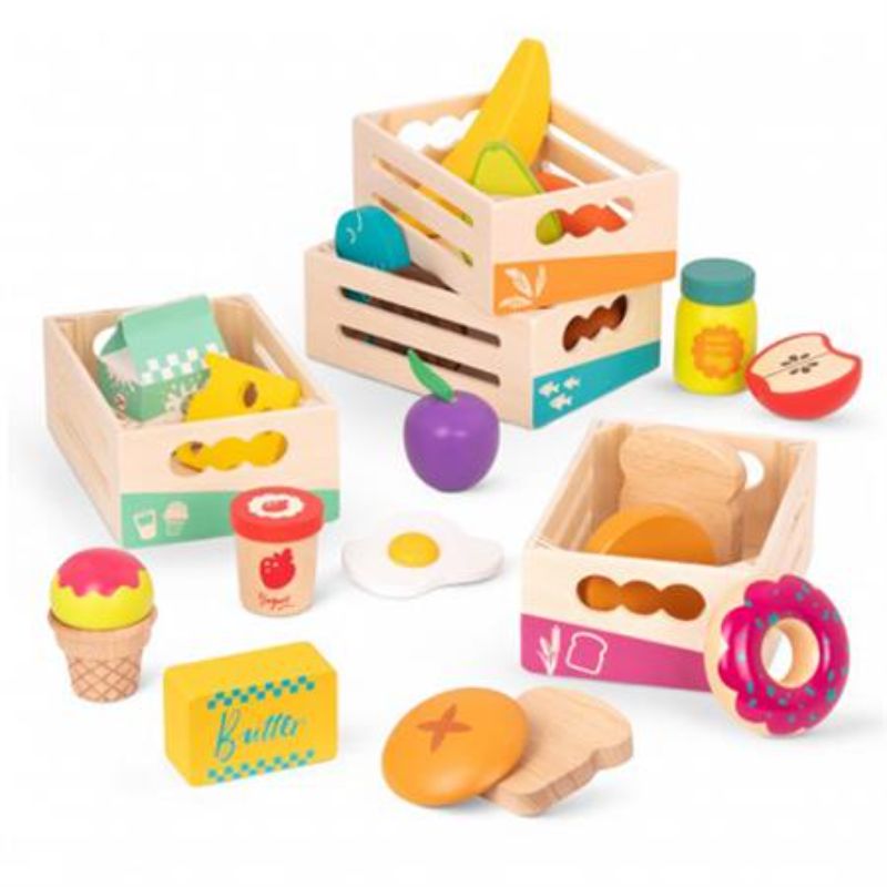 Wooden Play Food - B. Wooden Little Foodie Groups
