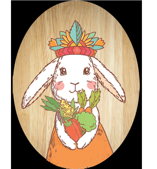 Unique plywood wall art featuring a whimsical bunny princess design, perfect for adding charm to any room.