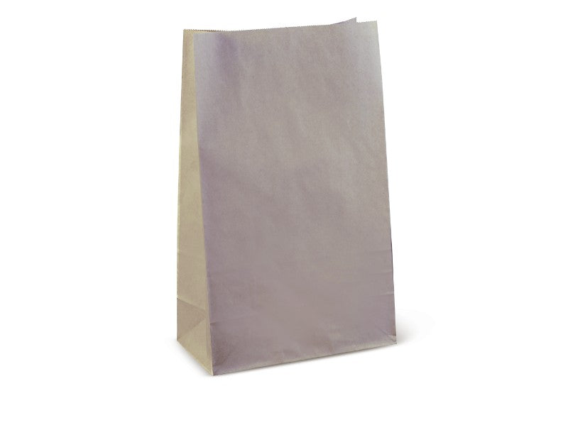 Heavy-duty freestanding paper bags, 380x240x120mm, ideal for takeaway and retail, 100% recyclable, 50 units in a pack.