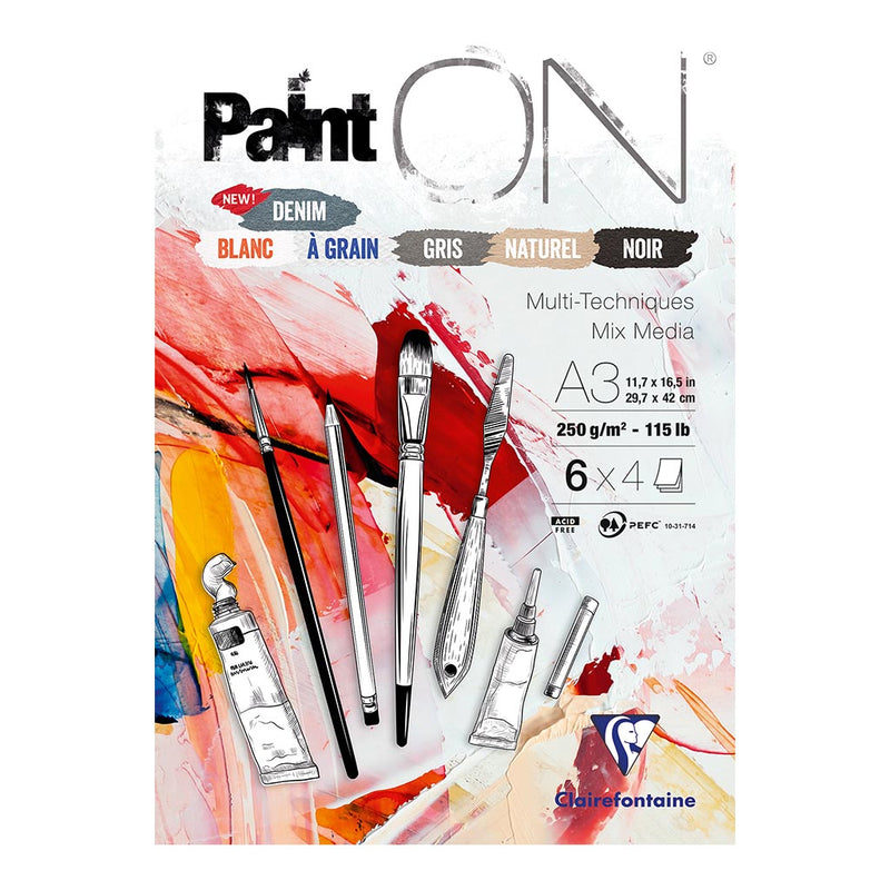 PaintON Pad Assorted A3 24sh
