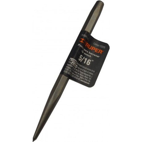 Truper Chrome Steel Centre Punch (127mm) with 90° tip for precise marking on various surfaces, ideal for mechanics and DIY.