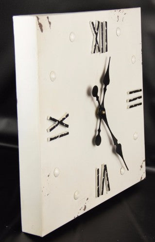 Large Square Taylor Clock in sleek design, measuring 40.5 cm, combines modern style with functional timekeeping.