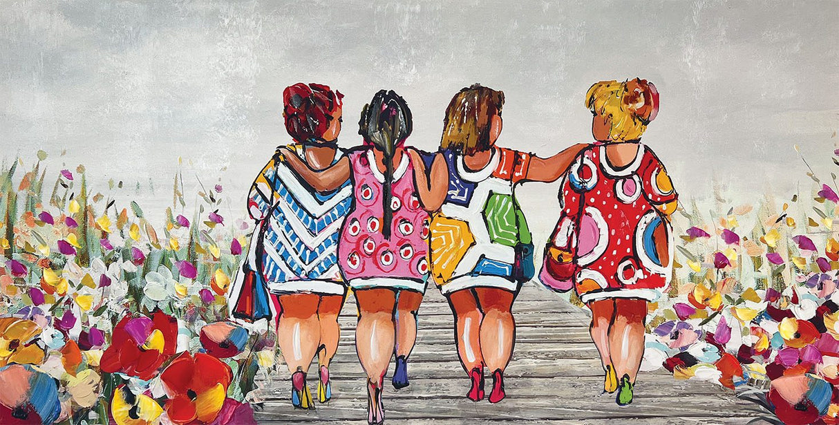 Large 1400 x 700mm canvas art with vibrant colors and hand-painted details, perfect for home or office decor.