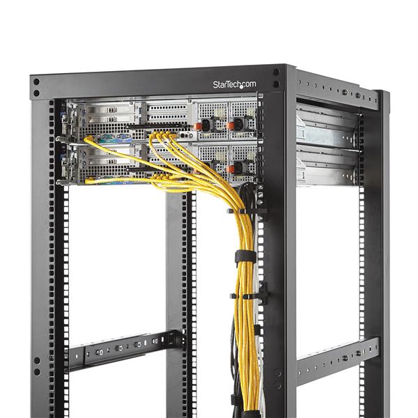 1U Vertical Server Rack Cable Management D-Ring Hook - 1.8x3.9in (4.5x10cm)