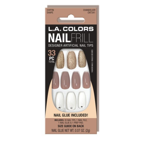 Artificial Nail Tip Kit - LA Colors Nail Frill Nailtips Chandelier (33pc)