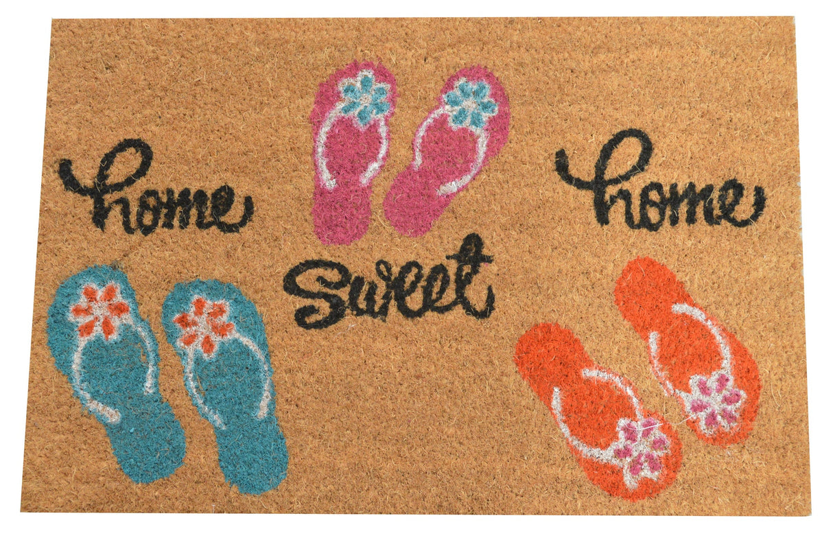 Coir Home Sweet Home door mat, 600mm x 400mm, eco-friendly, durable, welcoming design for indoor and outdoor use.