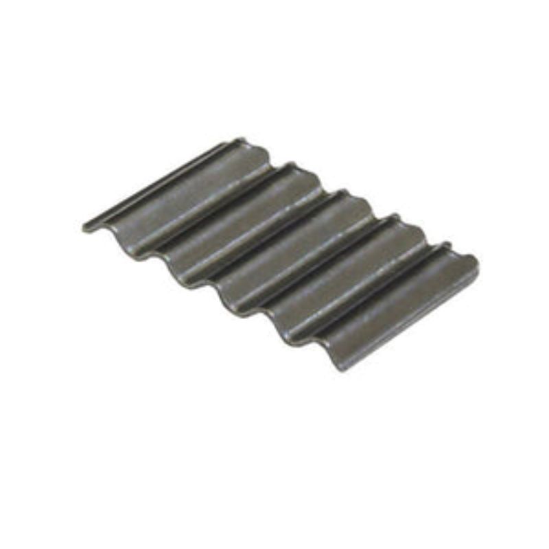 Bulk pack of 380 steel corrugated fasteners, 19mm x 5, for secure mitred timber joints in woodworking projects.