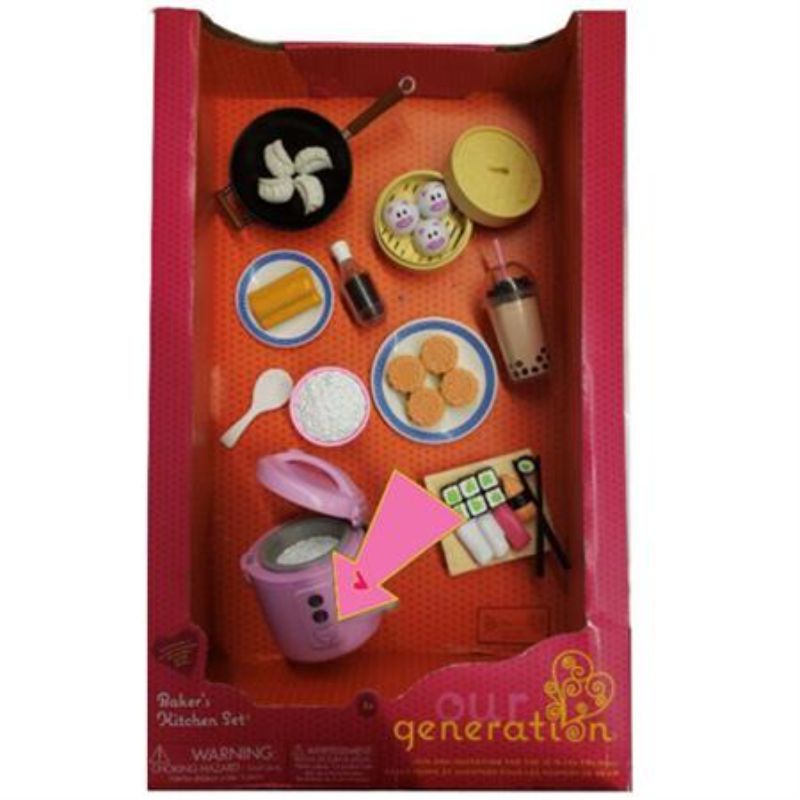 Our Generation Accessory - Asian Food Set w/ Cookbook