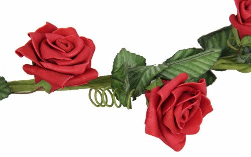 Lifelike 195cm Rose Garland, ideal for weddings and decor, adds elegance and charm without upkeep.