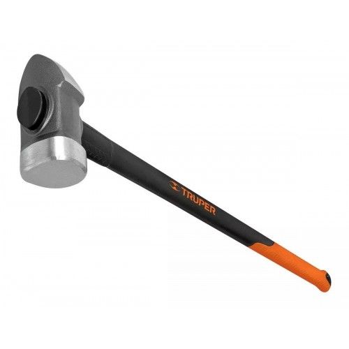 Heavy-duty 10lb Demolition Hammer with large steel face, fiberglass handle, and anti-slip grip for efficient construction tasks.