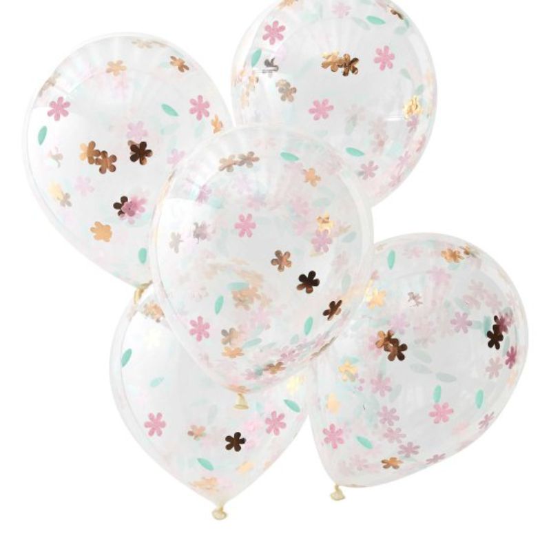 Ditsy Floral Confetti 30cm Balloons (Set of 5)