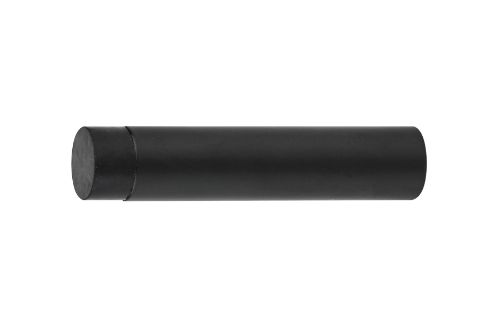 Wall Mounted Cylindrical Door Stop in sleek black finish, crafted from durable stainless steel, ideal for door protection and style.