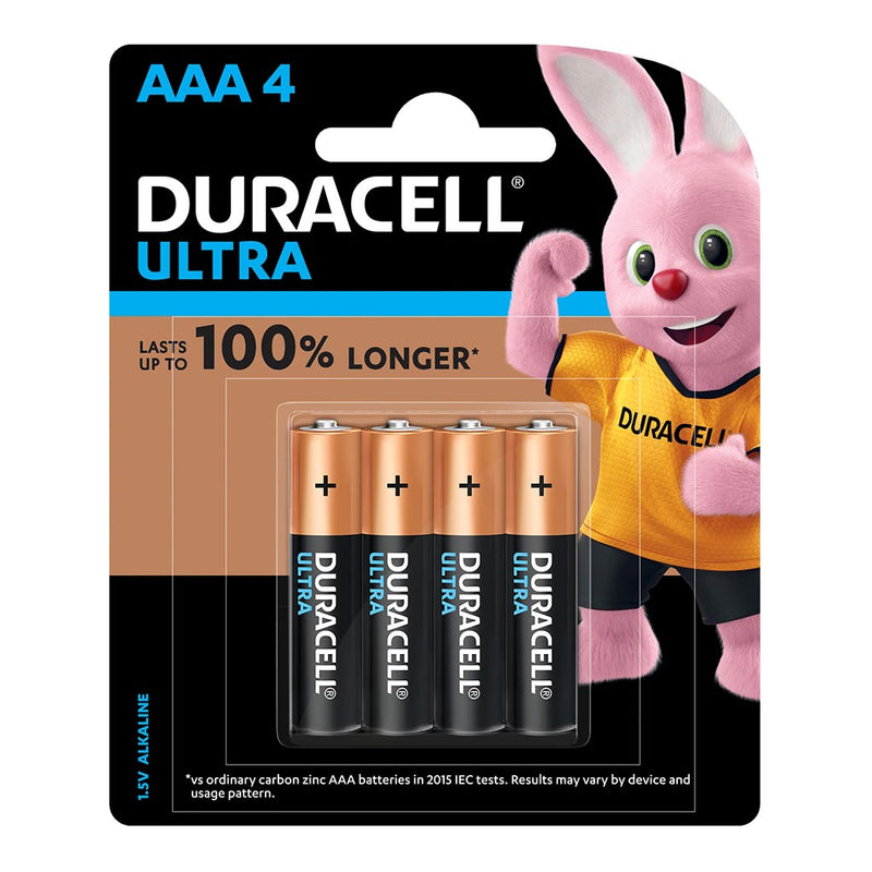 Duracell Ultra Alkaline AAA Battery Pack of 4