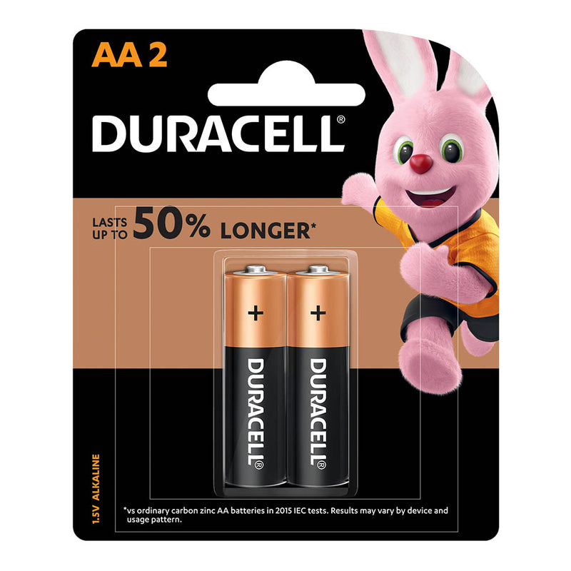 Duracell Coppertop Alkaline AA Battery Pack of 2