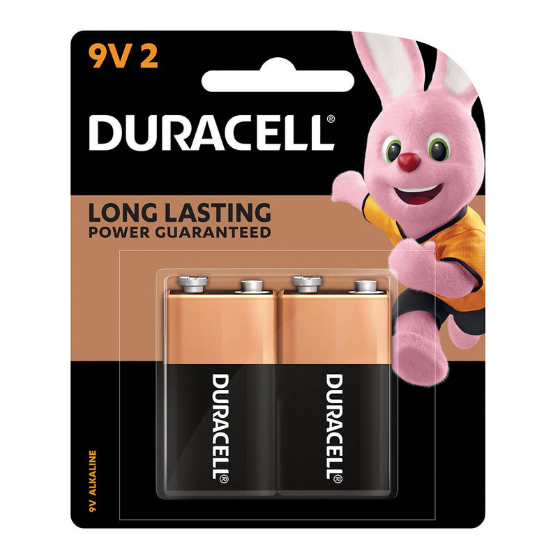 Duracell Coppertop Alkaline 9V Battery Pack of 2