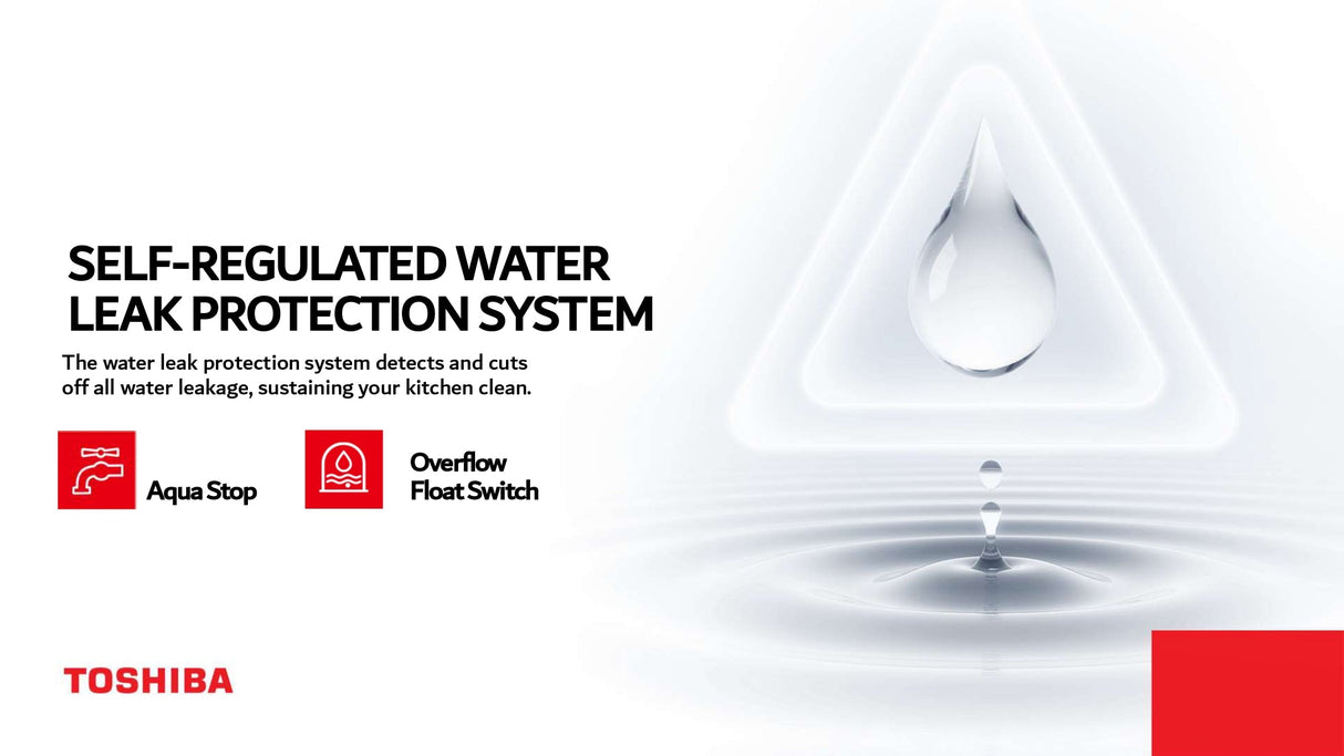 Sleek Toshiba Black Midea dishwasher with 15 place settings, UV light, and auto-open door for efficient, hygienic cleaning.