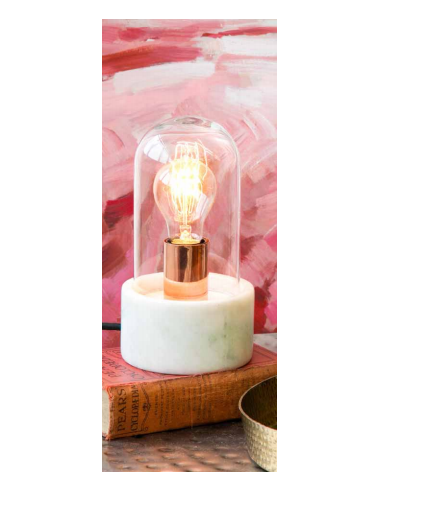 Stylish Gus Marble desk lamp, 24x13cm, featuring unique design and double insulated wiring for safety. Perfect decor piece.