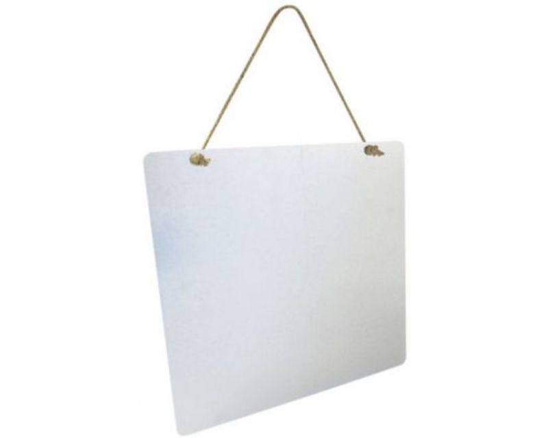 Large metal magnet display hanger on rustic twine, perfect for showcasing art or photos in any space, 35x35cm.