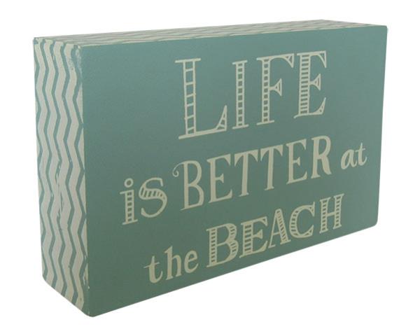 Coastal-themed word art print celebrating beach life with inspiring quotes for serene home decor.