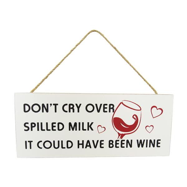 Whimsical MDF wall art of a spilled wine glass, perfect for enhancing kitchen decor with rustic charm.