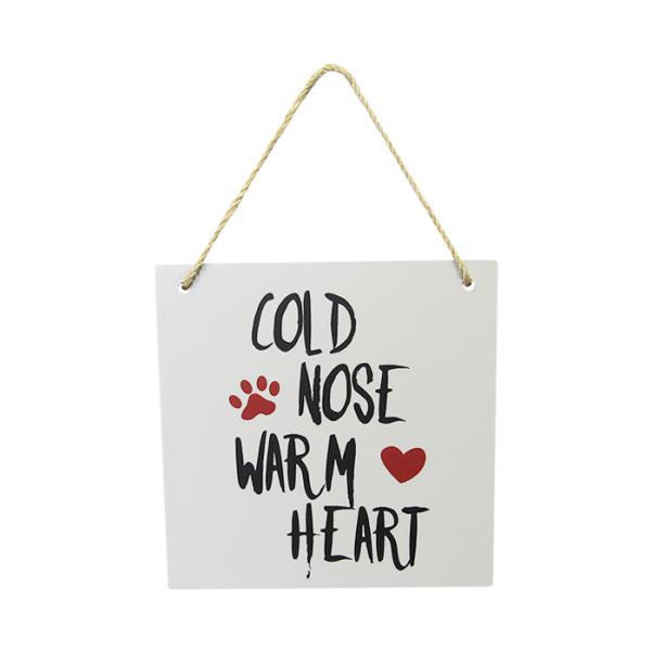 MDF wall art featuring a heart design with a twine hanger, celebrating the love between pets and their owners.