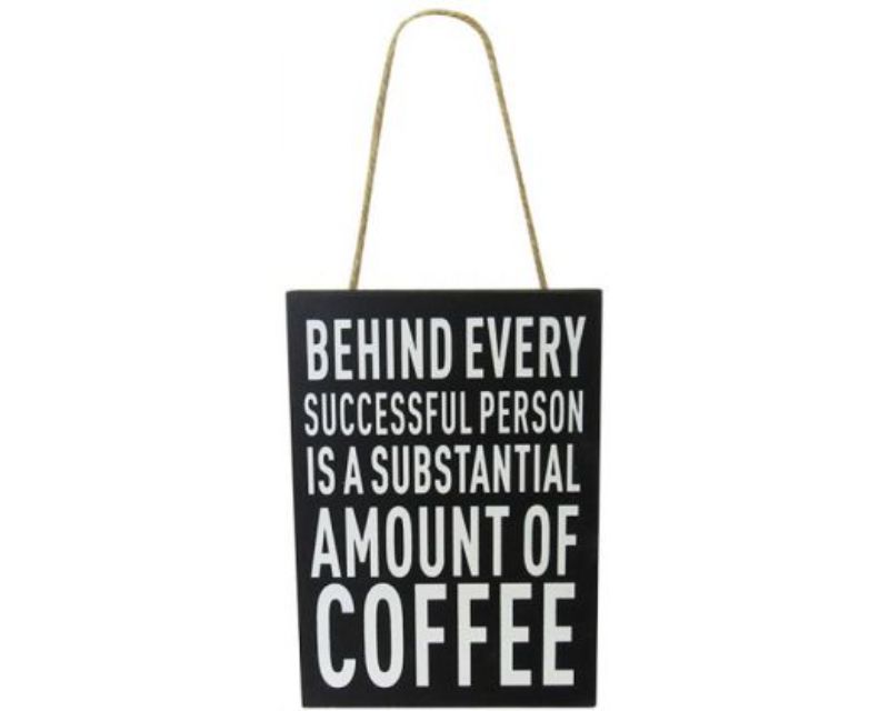 Rustic wooden Family Hanger Sign Coffee with a rope hanger, perfect for adding warmth to any home decor.