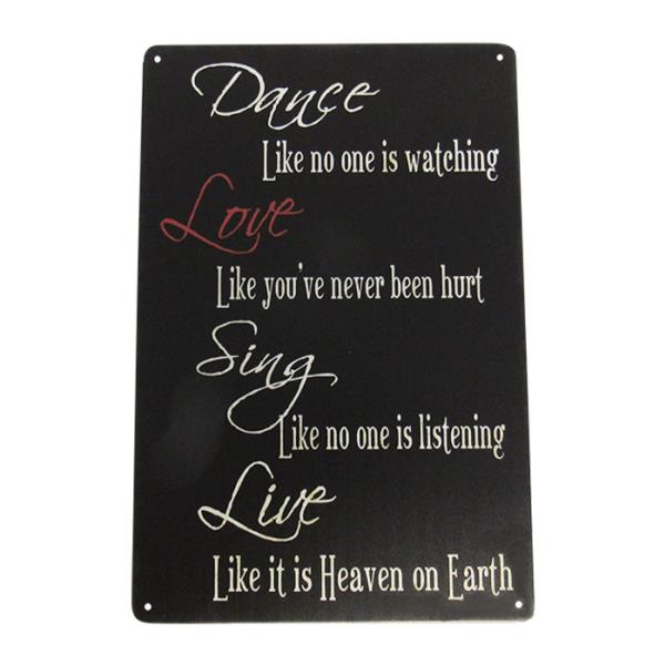 Retro Art Tin Dance Sing wall decor, 30cm x 20cm, perfect for adding creativity to any space.