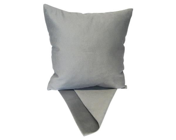 Luxurious silver cushion cover crafted from soft, durable fabric, perfect for adding elegance to any room.