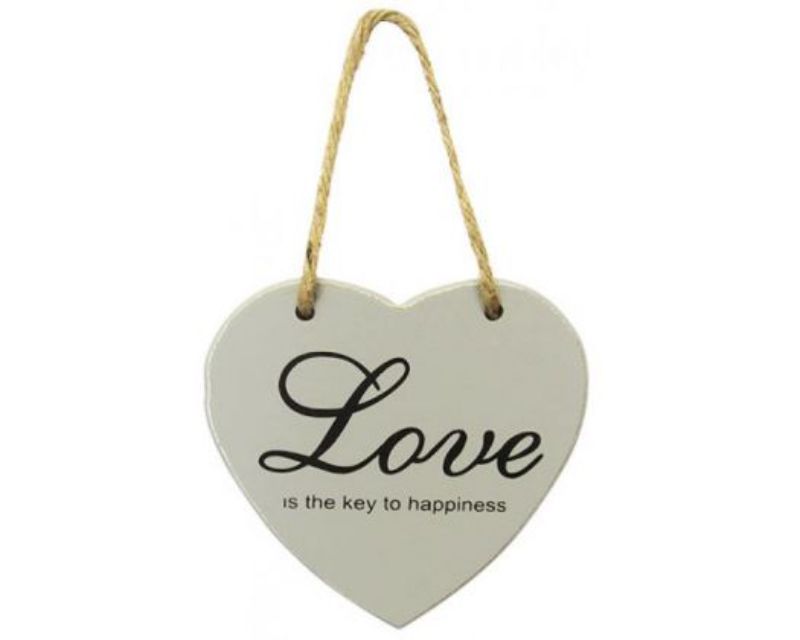 Silver heart wall decor with a positive message, measuring 10.5 cm, perfect for enhancing any living space.
