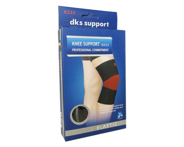 High-quality knee support brace made of elastic and neoprene for stability, protection, and comfort during physical activity.