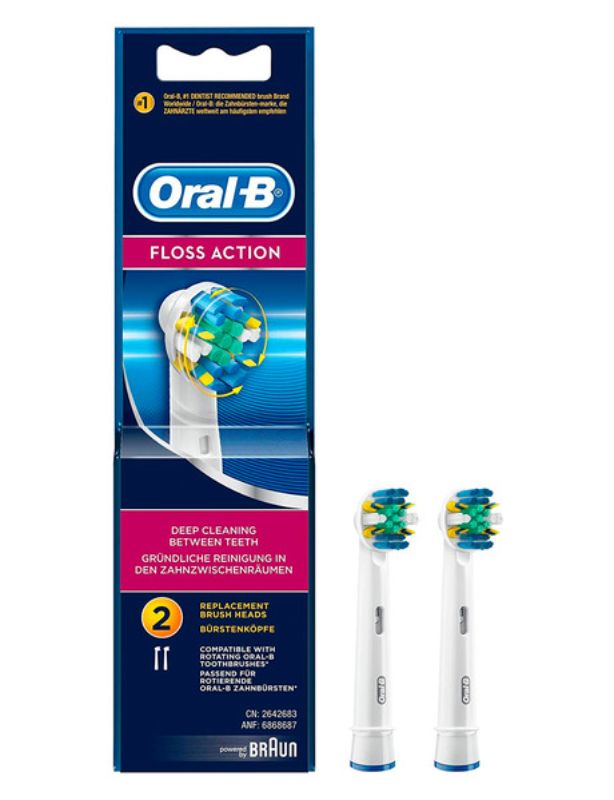 Replacement Toothbrush Heads - Oral-B  EB25-2 FLOSS ACTION (5pk)