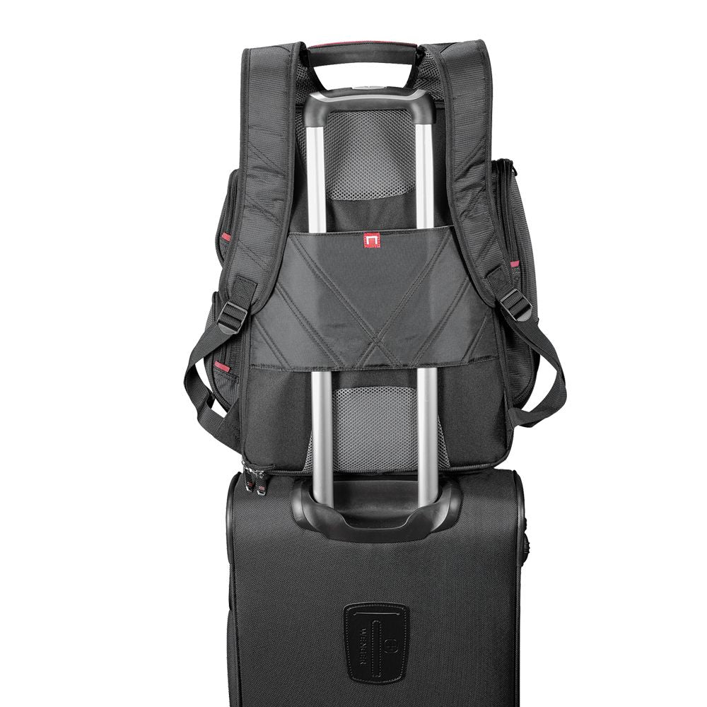Checkpoint-friendly backpack with a dedicated laptop section, multiple pockets, and comfortable padded straps.